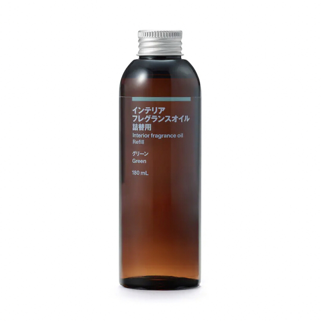 MUJI (無印良品)(ムジルシリョウヒン)の【3本セット】大容量180ml・フレグランスオイル詰替用・グリーン コスメ/美容のリラクゼーション(アロマオイル)の商品写真