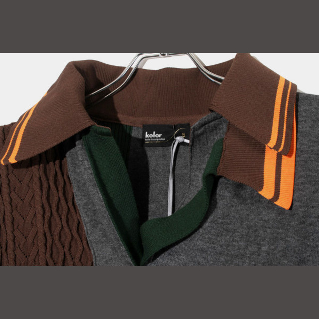 kolor(カラー)の23SS kolor カラー knit 切替 長袖ニット セーター 5 グレー メンズのトップス(ニット/セーター)の商品写真