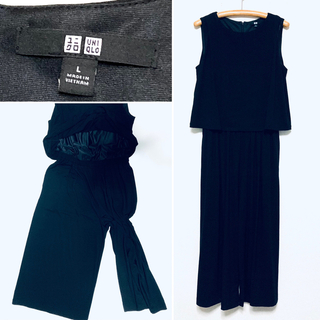 ユニクロ(UNIQLO)の🎀お値下げ〜　UNIQLO スーツに見える洋服　BLACK 未使用　新品(その他)