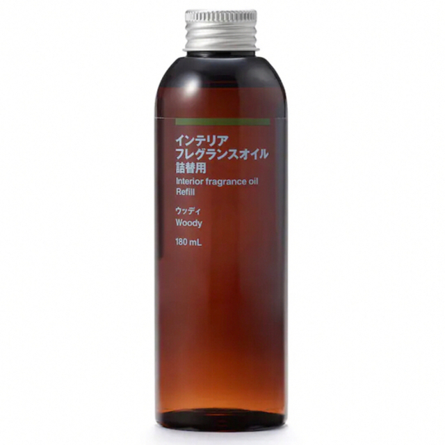 MUJI (無印良品)(ムジルシリョウヒン)の【3本セット】大容量180ml・フレグランスオイル詰替用・ウッディ コスメ/美容のリラクゼーション(アロマオイル)の商品写真