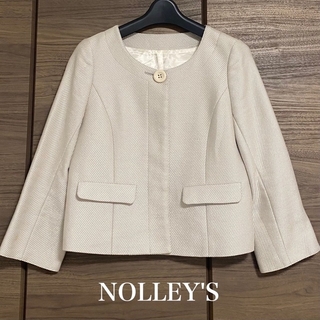 ノーリーズ(NOLLEY'S)のNOLLEY'S  ツイードノーカラージャケット　OFUONトップス(ノーカラージャケット)