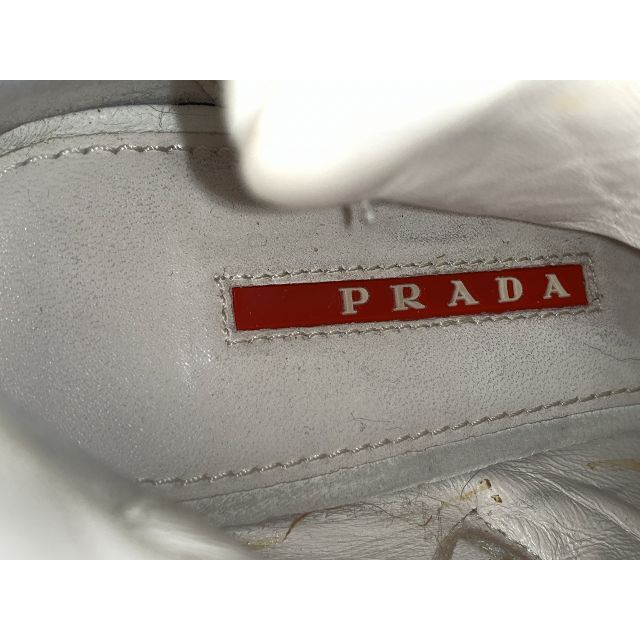 PRADA(プラダ)のPRADA プラダ 35≒22cm スニーカー ハイカット 白 レディース E レディースの靴/シューズ(スニーカー)の商品写真