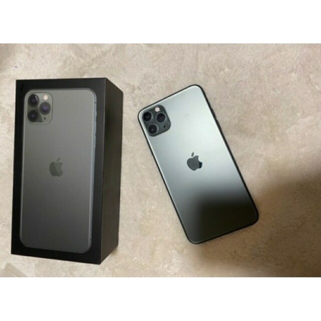 iPhone(アイフォーン)のiPhone11 Pro Max 64GB Midnight Green スマホ/家電/カメラのスマートフォン/携帯電話(スマートフォン本体)の商品写真