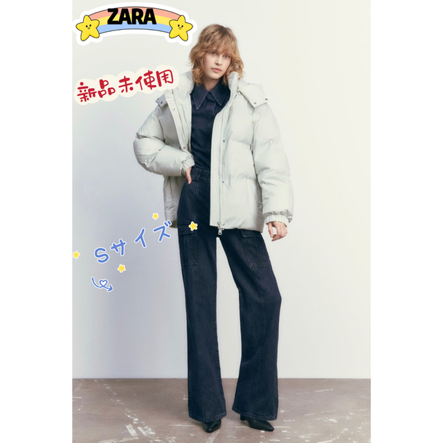 ダウンジャケットZARA フード付き ダウンジャケット