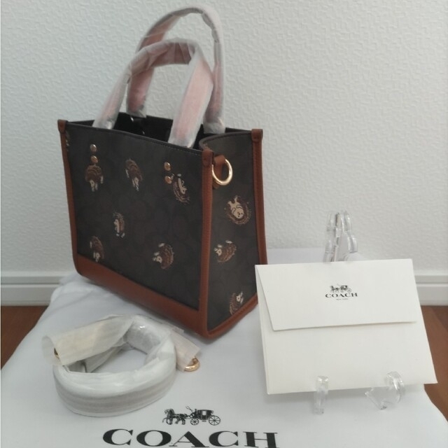 COACH コーチ トートバッグ デンプシー ヘッジホッグ プリント ハリネズミ