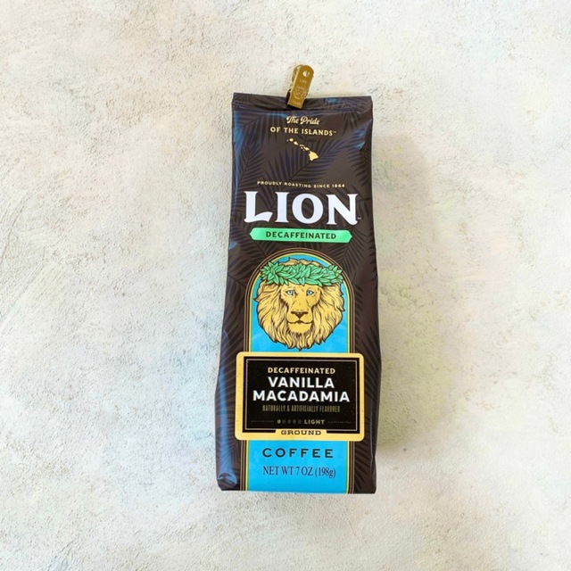 LION(ライオン)の新品　LIONコーヒー　デカフェ　バニラマカダミア　カフェインレス　バレンタイン 食品/飲料/酒の飲料(コーヒー)の商品写真