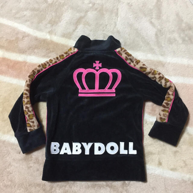 BABYDOLL(ベビードール)の中古 ベビードール ヒョウ柄 ベロアジャケット 90 キッズ/ベビー/マタニティのキッズ服女の子用(90cm~)(その他)の商品写真