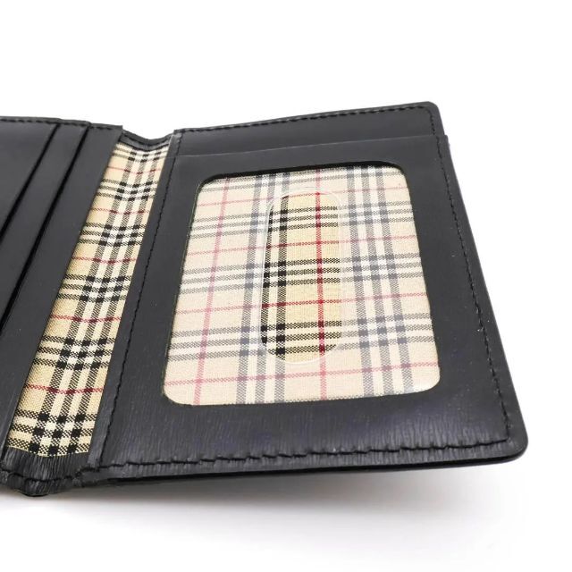 BURBERRY(バーバリー)の《一点物》BURBERRY 定期入れ カードケース ブラック コンパクト レディースのファッション小物(名刺入れ/定期入れ)の商品写真