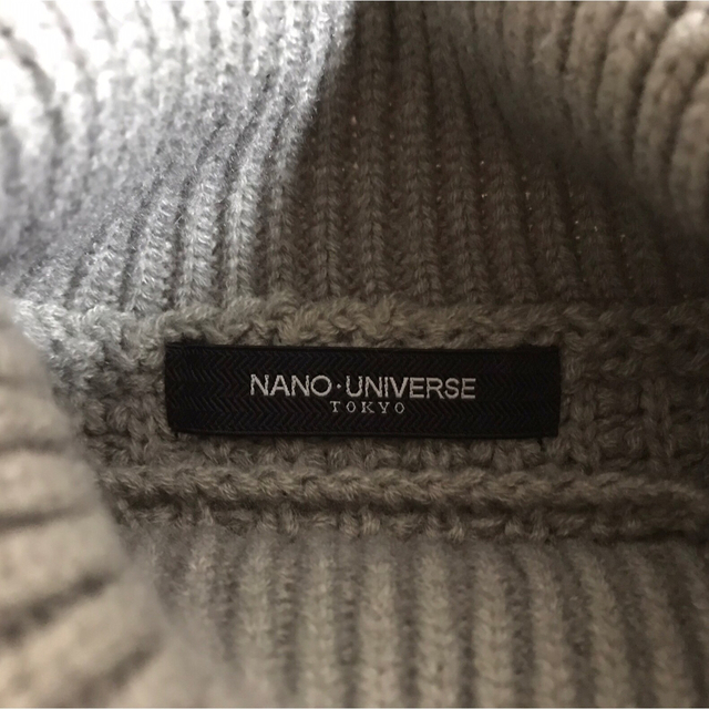 【nano universeナノユニバース/タートルネックニット】グレーSサイズ