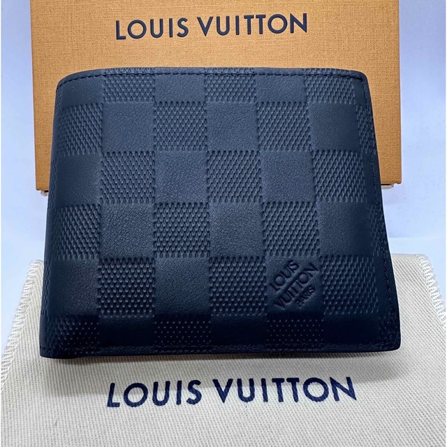 美品】VUITTON ルイヴィトン 財布 折り財布 ダミエ マルコ ブラック