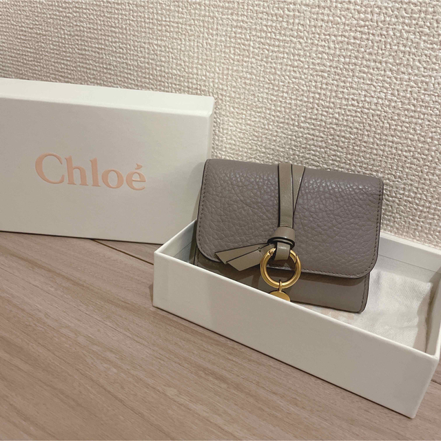 【美品】Chloe 「alphabet」スモールトリフォールドウォレット