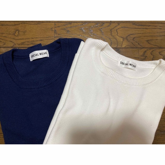 SOCIAL WEAR  半袖ニット　2枚セット メンズのトップス(ニット/セーター)の商品写真