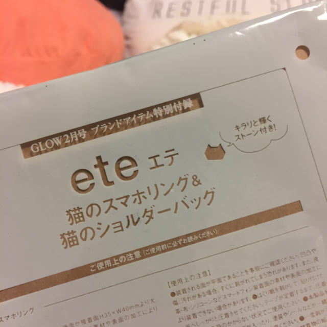 ete(エテ)のGLOW2月号付録 ＊ ete 猫のショルダーバッグ レディースのバッグ(ショルダーバッグ)の商品写真