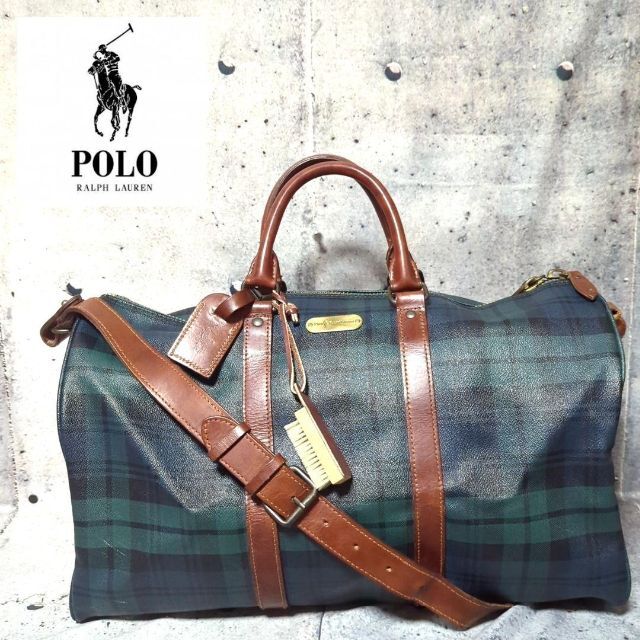 POLO RALPH LAUREN - POLO RALPH LAUREN PVCレザーボストンバッグ中型