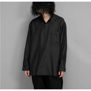 コモリ(COMOLI)の美品22ss COMOLI  ウールシルクプルオーバーシャツ　1(シャツ)