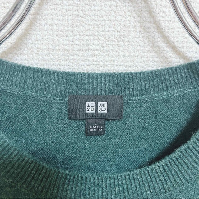 UNIQLO(ユニクロ)のカシミヤクルーネックセーター　UNIQLO Lサイズ メンズのトップス(ニット/セーター)の商品写真