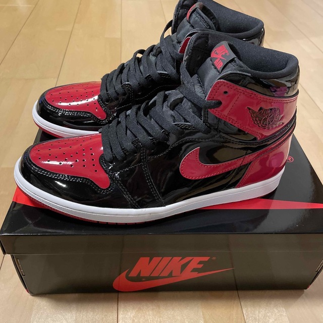 Nike AJ1 High OG Patent Bred 28cm