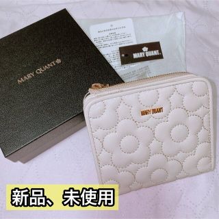 MARYQUANT マリクワ キルトフォームデイジーウォレット ベージュ　財布