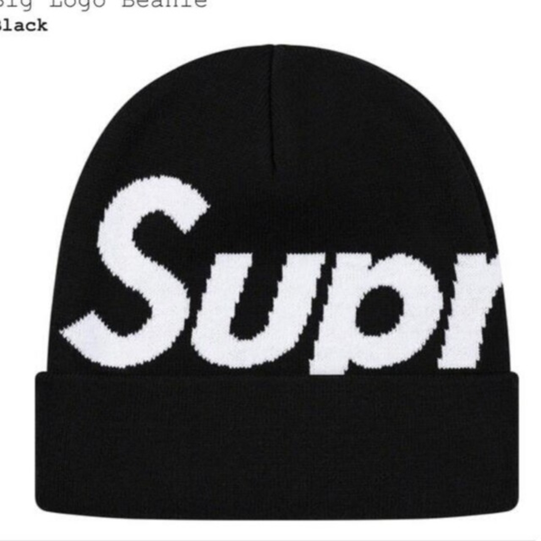 Supreme(シュプリーム)のBig Logo Beanie★Black★ビッグロゴ メンズの帽子(ニット帽/ビーニー)の商品写真