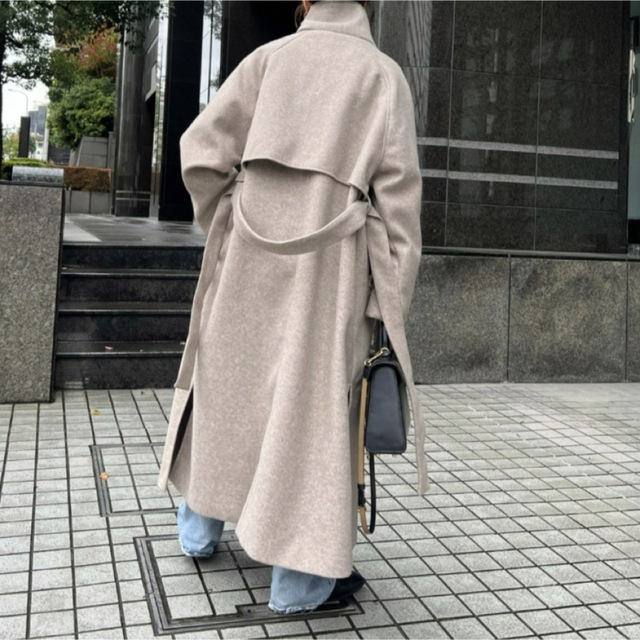 rienda(リエンダ)のスタンドカラーコート レディースのジャケット/アウター(ロングコート)の商品写真