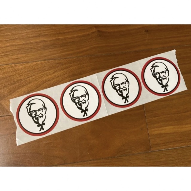 非売品　新品未使用　KFC 4枚　シール　プレミア品　カーネルサンダース