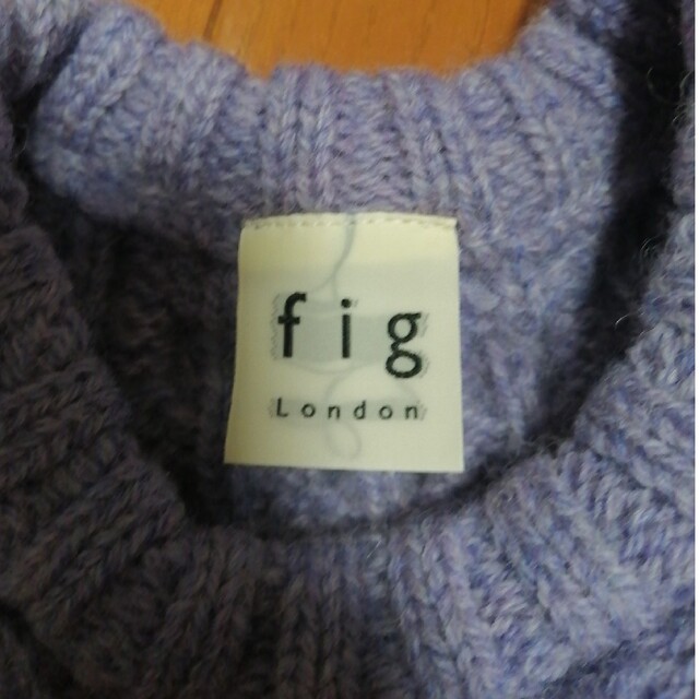 fig London(フィグロンドン)のフィグロンドン　シェットランド  ケーブル ニット　パープル レディースのトップス(ニット/セーター)の商品写真