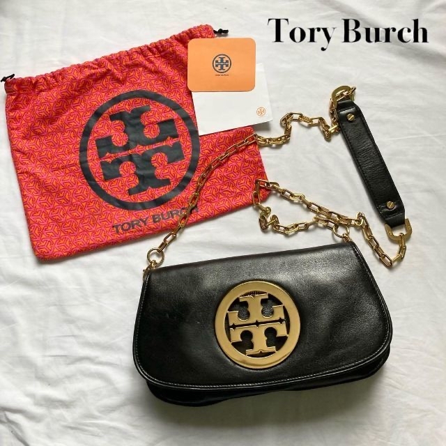 Tory Burch - 【美品】Tory Burch トリーバーチ　ショルダーバッグ　ブラック　レザー