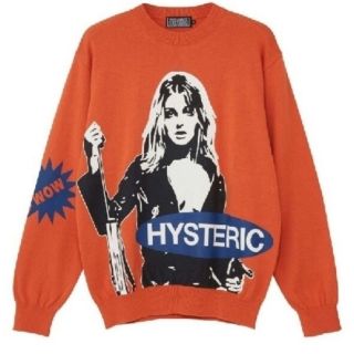 ヒステリックグラマー(HYSTERIC GLAMOUR)のXL★BLACK LEATHER WOMAN プルオーバー　ニット(ニット/セーター)