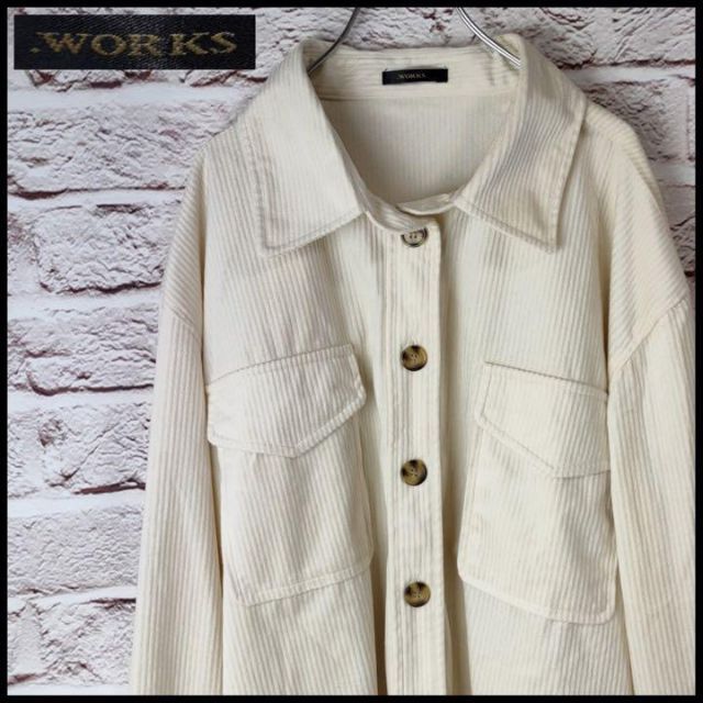 WORKS.(ワークス)のWORKS　ワークス　トップス　長袖シャツ　シンプルデザイン　レディース【M】 レディースのトップス(シャツ/ブラウス(長袖/七分))の商品写真