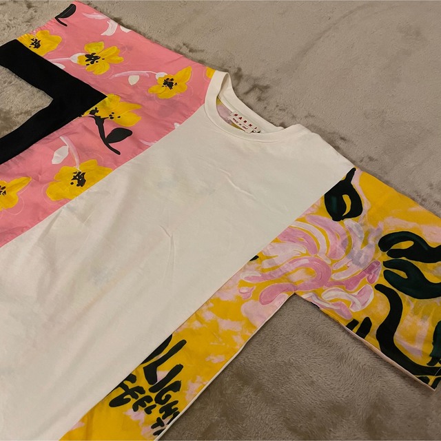 Marni(マルニ)のMARNI Tシャツ　オーガニックコットン　花柄　パネルプリント メンズのトップス(Tシャツ/カットソー(半袖/袖なし))の商品写真