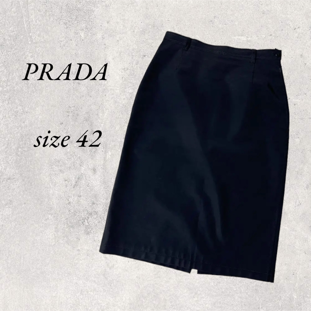 PRADA   PRADA ブラック ナイロン膝丈スカート sizeの通販 by きなこ