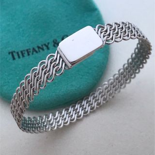 Tiffany ヴィンテージメッシュバングル希少-