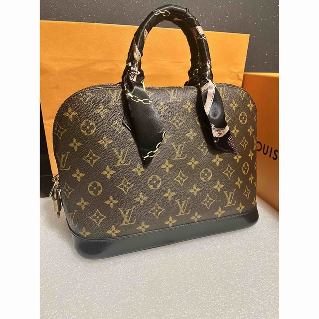 オリジナル LOUIS VUITTON ② ブラック リカラー ハンドバッグ アルマ