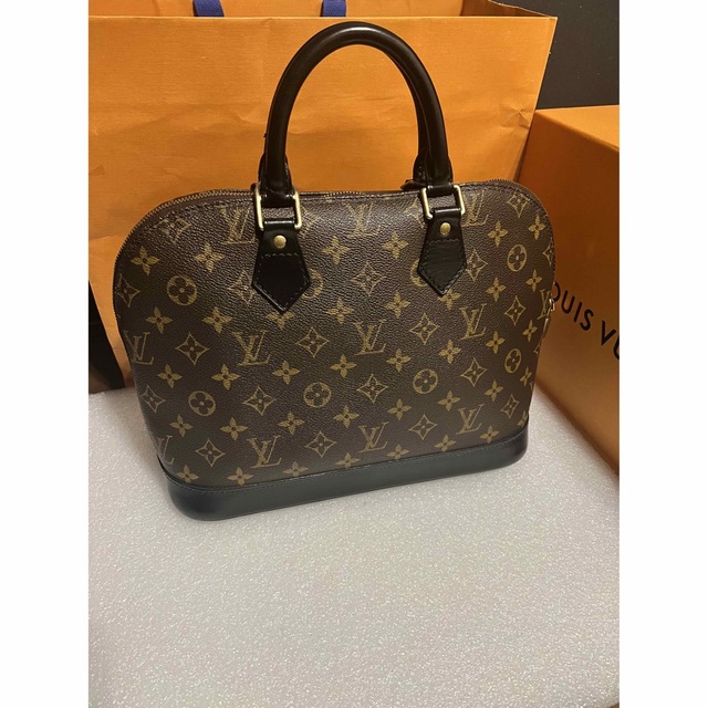 オリジナル LOUIS VUITTON ② ブラック リカラー ハンドバッグ アルマ