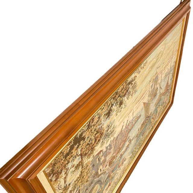 最高級品 ゴブラン織 大型 タペストリー 絵画 額縁 126×80cm 綺麗