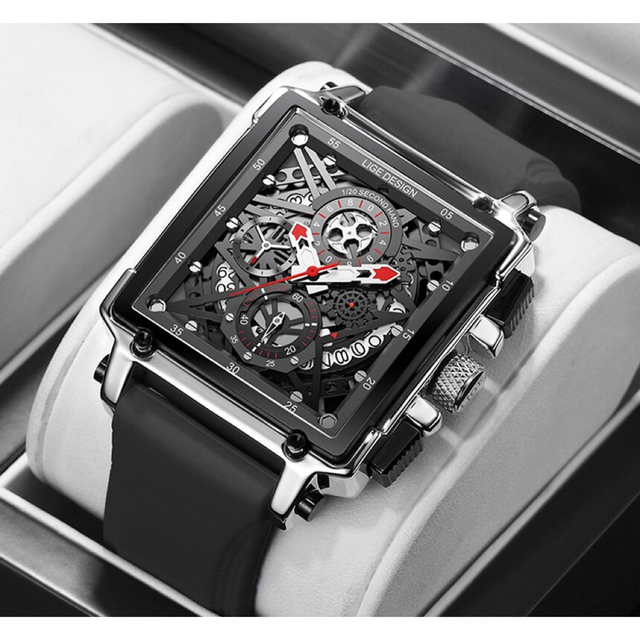 日本未入荷⚡️新品⚡️メンズ腕時計！クロノグラフ 黒 ❤️アルマーニファンに人気