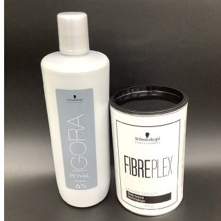 シュワルツコフプロフェッショナル(Schwarzkopf PROFESSIONAL)のファイバープレックスブリーチ450g、イゴラデベロッパーb6%1000ml(ブリーチ剤)