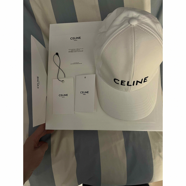 CELINE ベースボールキャップ / コットン ホワイト Sサイズ ※正規品 ...