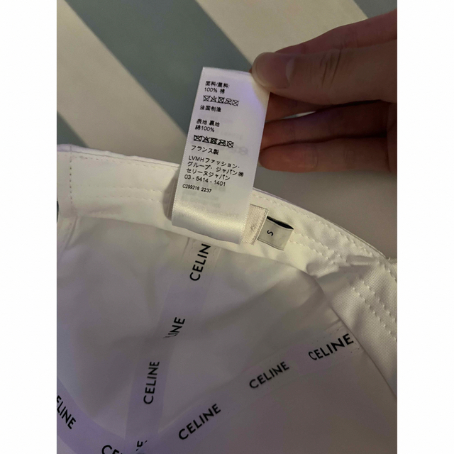 CELINE ベースボールキャップ / コットン ホワイト Sサイズ ※正規品 ...