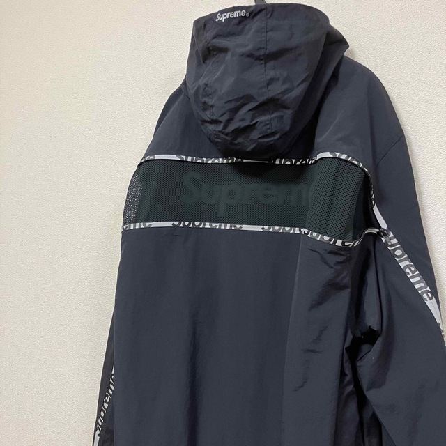 メンズ込★Supreme Reflective Zip Hooded JK★黒L