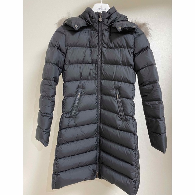 【正規品】大人も可☆MONCLER ABELLEロングダウン黒ファー付10A