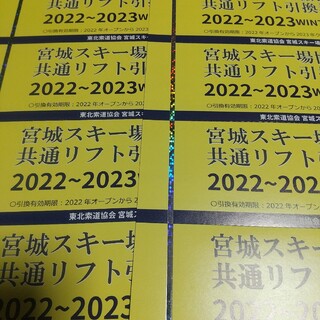 宮城県共通リフト券 4枚1組×2組 未使用品(ウィンタースポーツ)