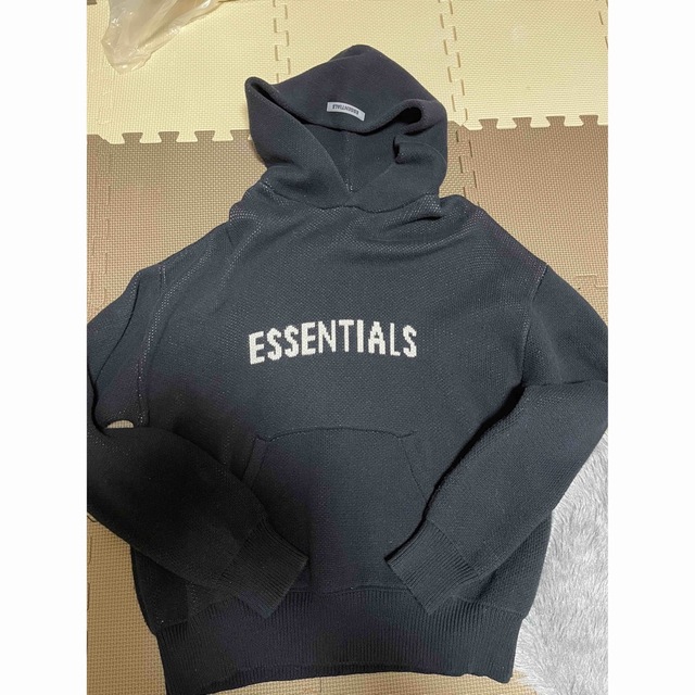 Essential(エッセンシャル)のESSENTIALS Knit Hoodie "Black" size S メンズのトップス(パーカー)の商品写真