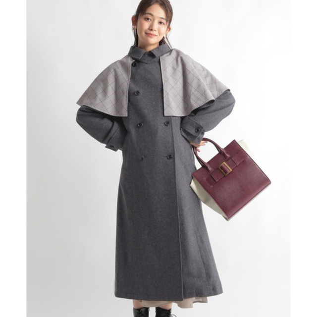 最終値下げ新品未着用の美品♡♡!!美品Andemiu ケープ付きトレンチ