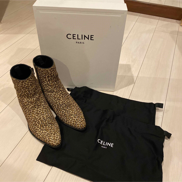 超安い品質 celine - CELINE 2019 レオパード柄アンクルブーツ ブーツ