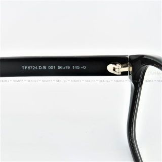 TOM FORD - TOM FORD TF5724-D-B 001 メガネ ブルーライトカット 黒の TOM FORD - TOM FORD TF5724-D-B 001 メガネ ブルーライトカット 黒の