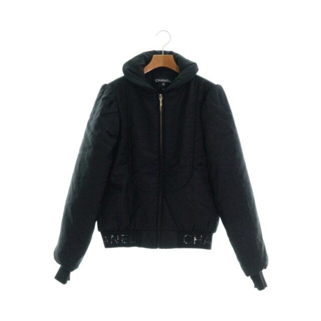 【正規通販】 CHANEL - CHANEL シャネル ダウンジャケット/ダウンベスト 36(XS位) 黒 【古着】【中古】 ダウンジャケット