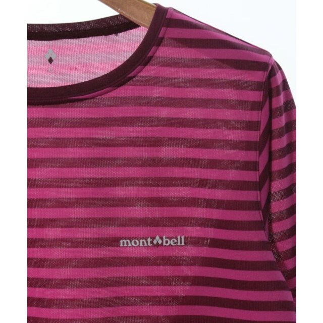 mont bell(モンベル)のMontbell Tシャツ・カットソー XL ピンクxエンジ(ボーダー) 【古着】【中古】 メンズのトップス(Tシャツ/カットソー(半袖/袖なし))の商品写真