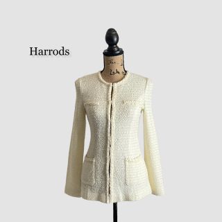 ハロッズ(Harrods)のHarrods ハロッズ ジャケット アイボリー系 レディース(ノーカラージャケット)