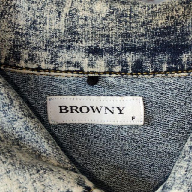 Brownie(ブラウニー)のBROWNY　ブラウニー　長袖シャツ　デニム　メンズ　レディース【FREE】 レディースのジャケット/アウター(Gジャン/デニムジャケット)の商品写真